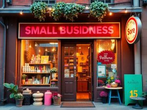 New-Business 1 Fotografie a unei mici afaceri cu decor atractiv.